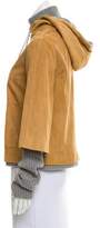 Thumbnail for your product : Brunello Cucinelli Suede Cashmere-Trimmed Jacket