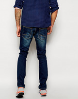 Thumbnail for your product : Blend of America Blend Jeans Cirrus Skinny Fit Distressed Mid Wash