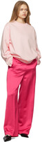 Thumbnail for your product : Helmut Lang Pink Embossed Logo Crewneck Sweatshirt