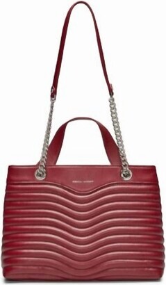 Rebecca Minkoff M.A.B. Quilt Leather Satchel in Pinot Noir