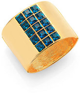 Thumbnail for your product : Kenneth Jay Lane Square-Cut Wide Hinged Cuff Bracelet
