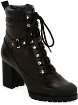 Thumbnail for your product : Valentino Rockstud Lug-Sole Laced Booties
