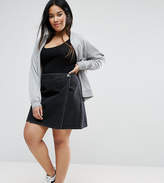 Thumbnail for your product : ASOS Curve Denim Wrap Skirt In Washed Black