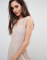Thumbnail for your product : Elise Ryan Midi Dress With Lace Detail