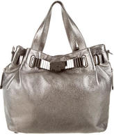 Thumbnail for your product : Michael Kors Metallic Pebbled Leather Satchel