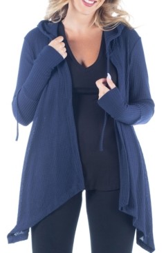 navy hooded cardigan