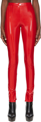 adidas x IVY PARK Red Faux-Latex Trousers