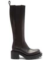 Thumbnail for your product : Bottega Veneta Lug-sole Chunky Knee-high Leather Boots - Black