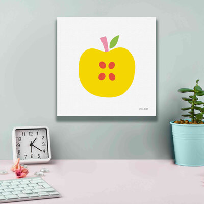Yellow Apple by Ann Kelle - Wrapped Canvas Graphic Art