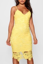 boutique crochet lace strappy midi dress