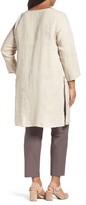 Thumbnail for your product : Eileen Fisher Plus Size Women's Organic Linen Bateau Neck Tunic