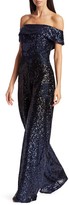 Thumbnail for your product : Rene Ruiz Collection Off-the-Shoulder Sequin Jumpsuit