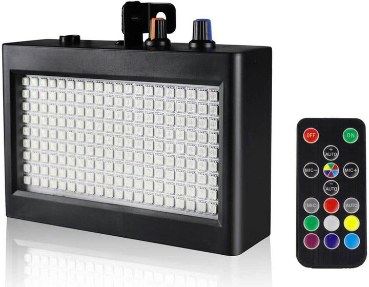 Lukyamzn Super Bright Flash Stage Strobe Light, Sound Activated and Speed Control RGB Strobe Light, Flash Party Lighting