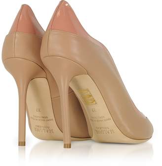 Malone Souliers Penelope Nude and Blush Nappa Leather Pumps