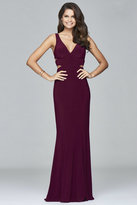 Thumbnail for your product : Faviana 7541 V-neck evening dress with side cut-outs