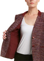 Thumbnail for your product : Lafayette 148 New York Petite Sydney Leather-Trim Jacket