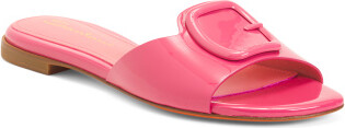 TJMAXX Patent Leather Flat Slide Sandals For Women