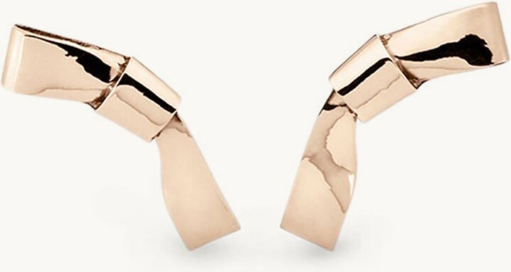 Annika Inez Small Cravat Earrings Gold