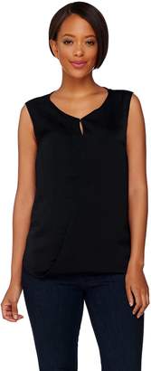 Halston H By H by Sleeveless Top w/ Front Keyhole Detail