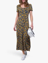 Thumbnail for your product : Jolie Moi Floral Print A-Line Maxi Dress, Yellow/Black