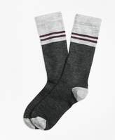 Thumbnail for your product : Brooks Brothers Varsity Stripe Wool Crew Socks