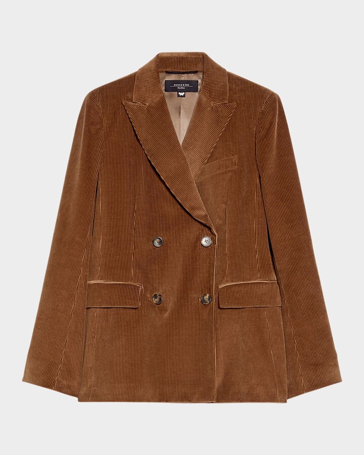Weekend Max Mara Katanga Corduroy Double-Breasted Blazer