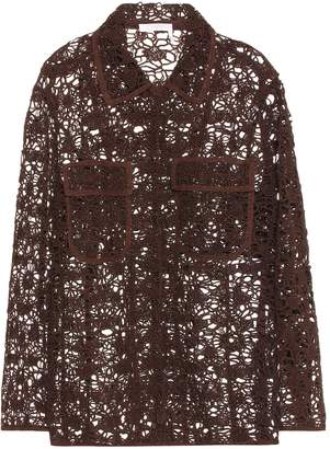 Chloé Long sleeve floral lace jacket