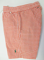 Thumbnail for your product : Polo Ralph Lauren Nwt Traveler Gingham Plaid Swim Trunks  Pink Green Orange Blue