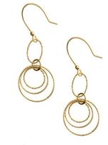 Thumbnail for your product : Lord & Taylor 18-Kt. Gold Over Sterling Silver Textured Orbital Drop Earrings
