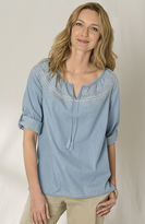 Thumbnail for your product : J. Jill Embroidered space-dyed peasant blouse