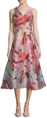 LK Bennett Women's Prula Floral Print Even Flared Dress