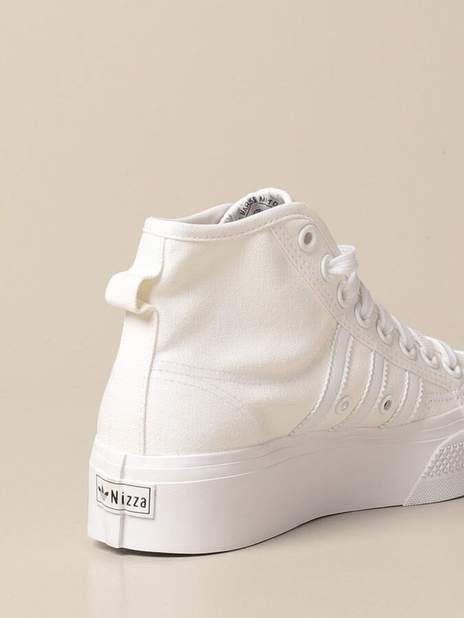 adidas Nizza Platform Mid Shoes - White | FY2782 | adidas US