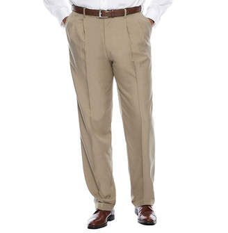Savane Crosshatch Pleated Dress Pants - Big & Tall