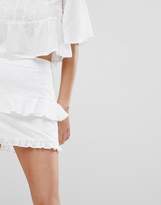Thumbnail for your product : Honey Punch Mini Skirt With Ruffles & Embroidered Stars