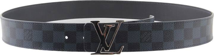 Louis Vuitton LV Intiales Damier Stripes 40MM Reversible Belt Blue for Men