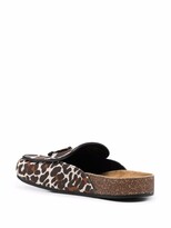 Thumbnail for your product : Tory Burch Leopard-Print Leather Slippers