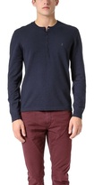 Thumbnail for your product : John Varvatos Long Sleeve Henley with Peace Sign