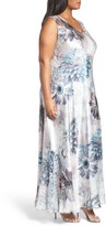 Thumbnail for your product : Komarov Plus Size Women's Lace-Up Back Long Dress With Shawl
