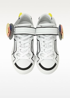 Pierre Hardy Multicolor White Leather Sneaker