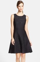 Thumbnail for your product : Vera Wang Embossed Scuba Fit & Flare Dress