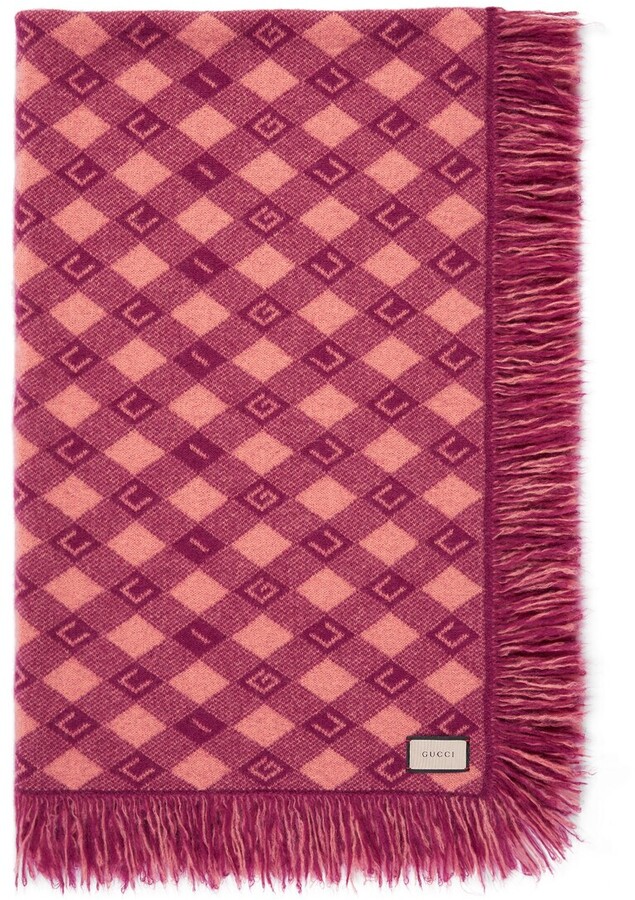 Gucci check mohair wool blanket ShopStyle Throws