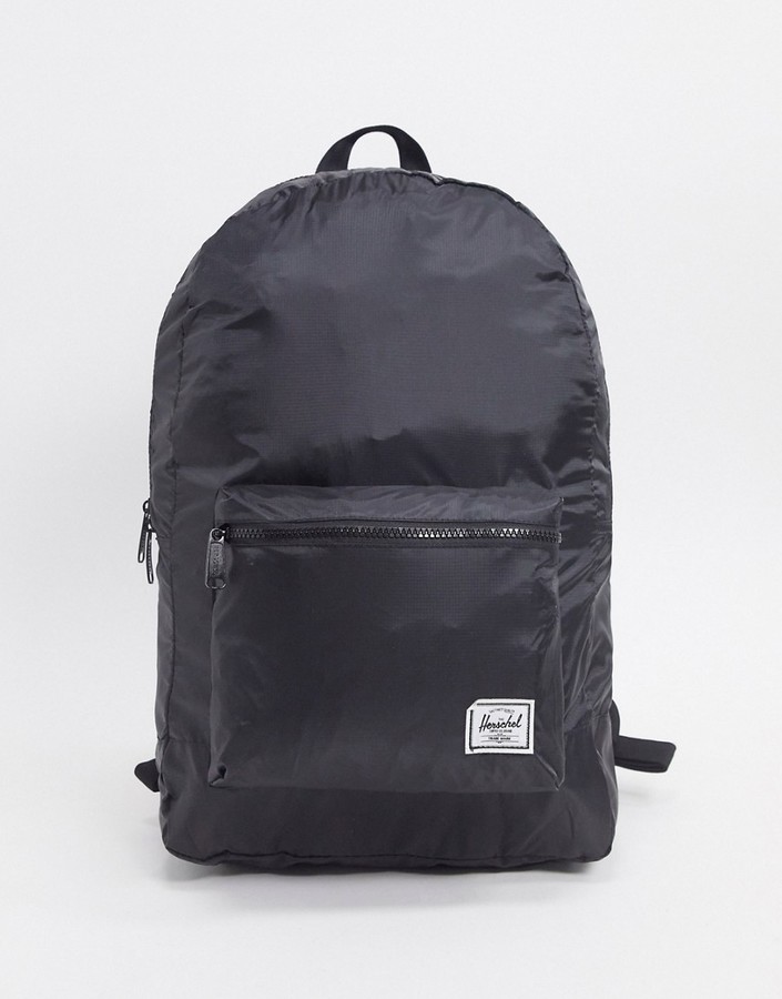 Herschel packable backpack in black - ShopStyle