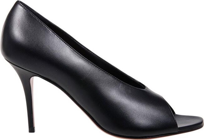 Amina Muaddi Julianne Peep Toe Pumps