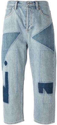 Marc by Marc Jacobs patchwork cropped jeans - women - Cotton - 29