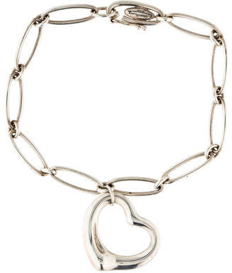 Tiffany & Co. Open Heart Charm Bracelet