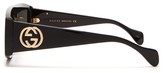 Thumbnail for your product : Gucci Rectangular Acetate Sunglasses - Black