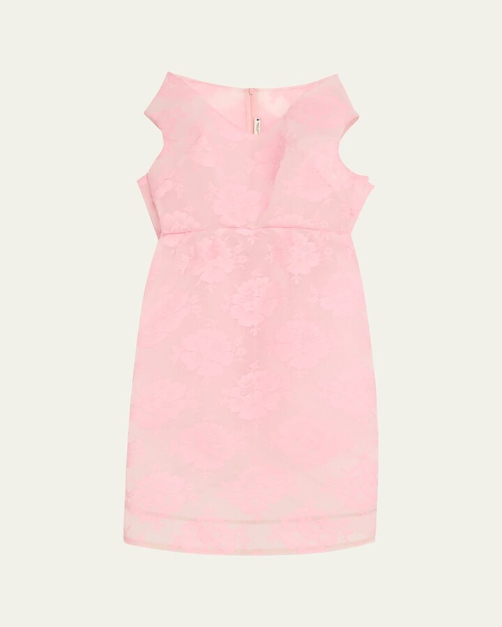 Structured Floral Lace Dress