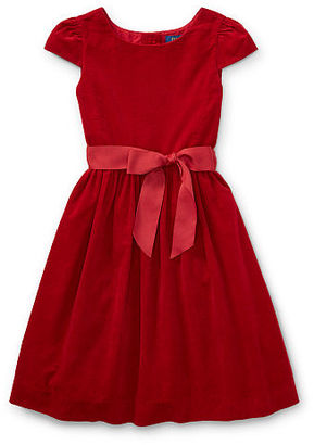 Ralph Lauren Girls 2-6X Corduroy Fit-And-Flare Dress