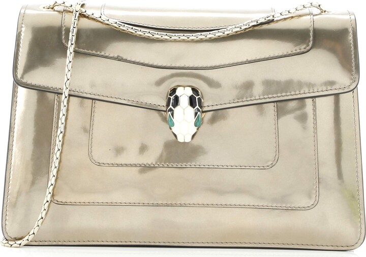 Bvlgari Serpenti Forever Shoulder Bag Patent Medium