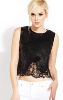 Thumbnail for your product : Forever 21 pretty tough faux leather top